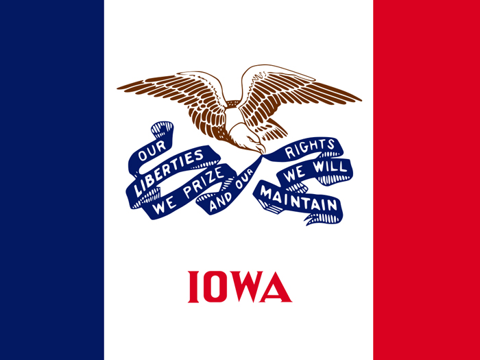 flag-of-iowa-in-vertical-blue-white-red-stripes-with-a-flying-eagle-and-blue-ribbon-above-state-name