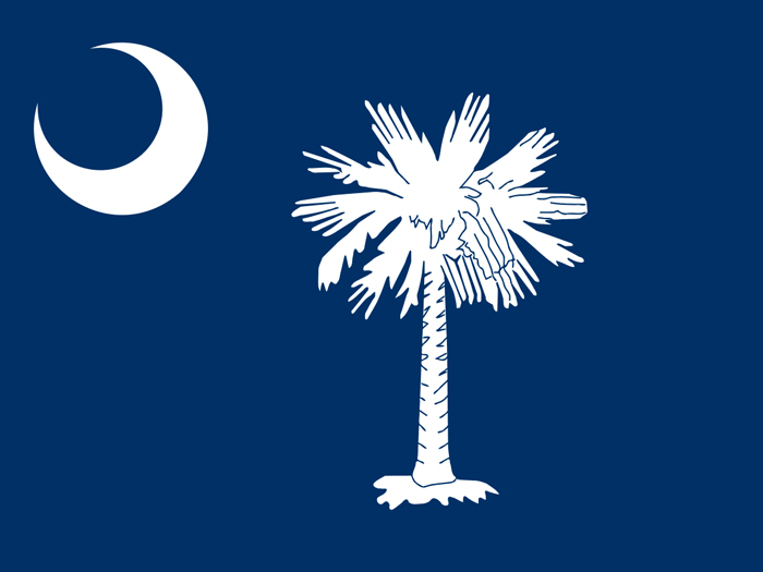 flag-of-south-carolina-in-dark-blue-field-with-white-Sabal-palmetto-in-center-and-white-crescent-in-hoist-corner