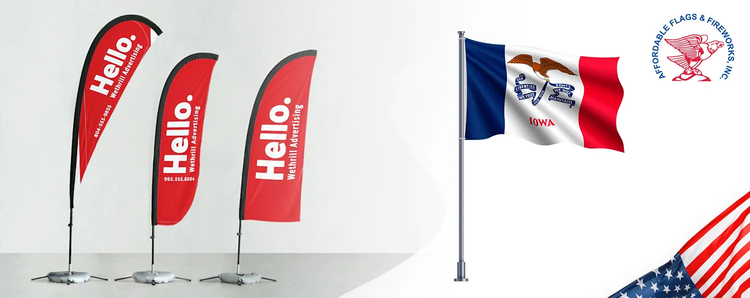 two-different-types-of-promotional-flags-and-banners
